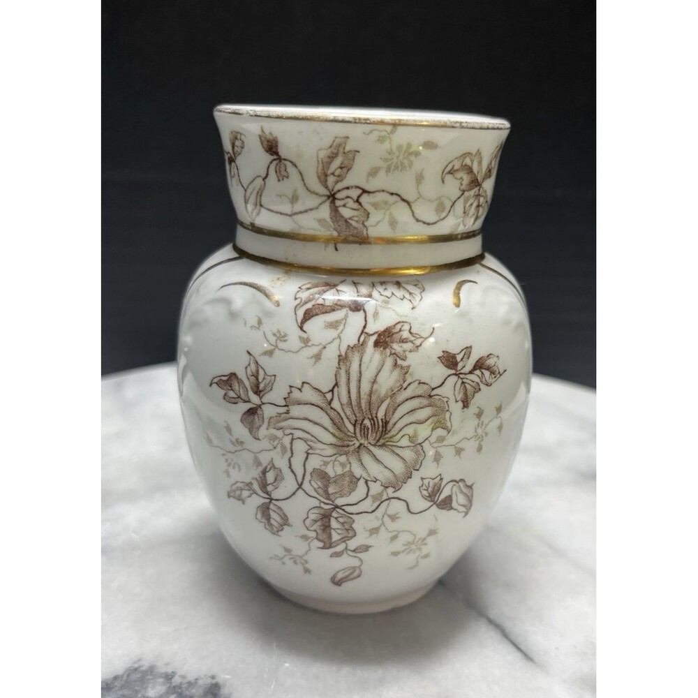 Vtg J&G Meakin Hanley England Florida Pattern 4" Semi-Porcelain Vase Cottagecore